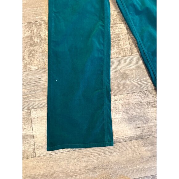 Teal Corduroy Wide-Leg Pants By Copper Key Size 3 Mid-Rise With Button & Zipper - Picture 5 of 12